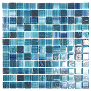 Seven Seas Sapphire Blue Polished Glass 1x1 Pool Tile Seven Seas Sapphire Blue Polished Glass 1x1 Pool Tile