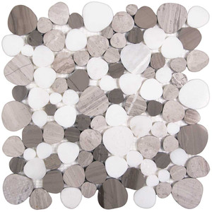 Reef Greige Sliced Pebble Mosaic Tile Reef Greige Sliced Pebble Mosaic Tile