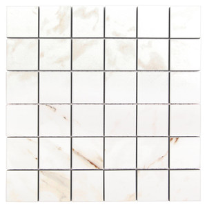 Seacoast Calacatta Gold Porcelain Grid Mosaic Tile
