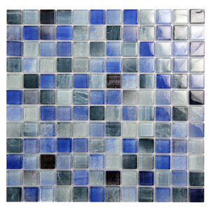 Extant Blue Mix 1x1 Pool Mosaic Glass Tile Extant Blue Mix 1x1 Pool Mosaic Glass Tile