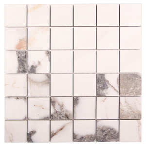 Seacoast Mystic Grey Square Porcelain Grid Mosaic Tile Seacoast Mystic Grey Square Porcelain Grid Mosaic Tile