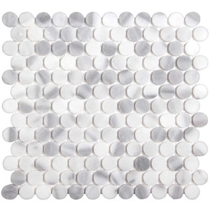 Lana Marmara 1" Penny Round Marble Tile 1