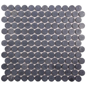 Lana Marquina 1" Penny Round Marble Tile Lana Marquina 1" Penny Round Marble Tile