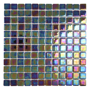 Sea Pearl Midnight Multi Iridescent 1x1 Pool Tile