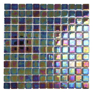 Sea Pearl Midnight Multi Iridescent 1x1 Pool Tile Sea Pearl Midnight Multi Iridescent 1x1 Pool Tile
