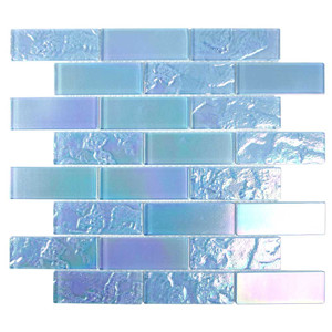 Beachwalk Sky Blue Iridescent Brick Pool Tile - subway pool tile Beachwalk Sky Blue Iridescent Brick Pool Tile - subway pool tile