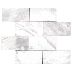 Tidal Calacatta Grey Subway Honed Marble Mosaic Tile Tidal Calacatta Grey Subway Honed Marble Mosaic Tile