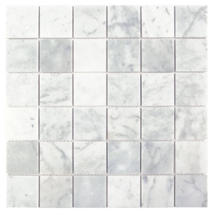 Tidal Carrara 2x2 Honed Marble Mosaic Tile Tidal Carrara 2x2 Honed Marble Mosaic Tile