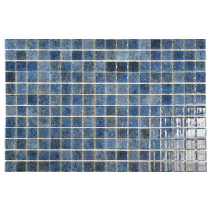 Baldosa Twilight Blue 1x1 Dot Mounted Glossy Pool Tile Large Format