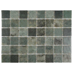 Baldosa Bali Bamboo Green 1x1 Dot Mounted Matte Large Format Pool Tile