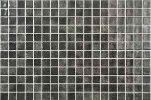 Baldosa Black Rock Matte 1x1 Dot Mounted Matte Pool Tile Sample