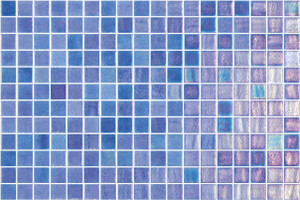 Baldosa Opalescent Blue Sky 1x1 Dot Mounted Shinny Pool Tile Sample