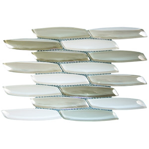 Yves White Mosaic Glass Tile