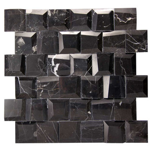 Adamant Marquina Geometric Marble Mosaic Tile