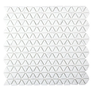 Triangle Natural Snow White Recycled Glass Tile