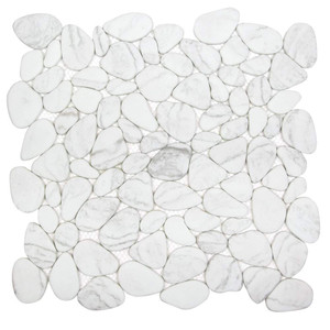 Pebblecycle Carrara Recycled Glass Tile