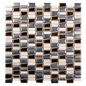 Mirada K Mix Matel Black and Grey Ceramic and Stone Tile