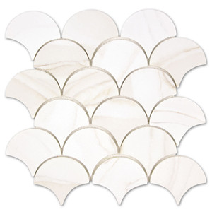 Caspian Gold Fish Scale Recycled Glass Tile Caspian Gold Fish Scale Recycled Glass Tile