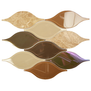 Chandelier Emperador Teardrop Glass Mosaic Tile Chandelier Emperador Teardrop Glass Mosaic Tile