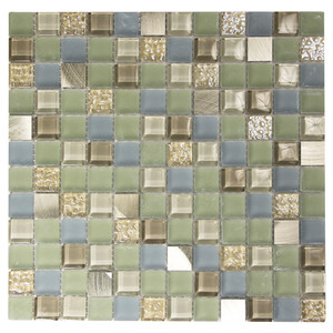 Coeus Majestic Green Mosaic Glass Tile Coeus Majestic Green Mosaic Glass Tile