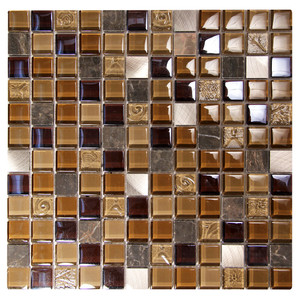 Coeus Majestic Brown Mosaic Glass Tile Coeus Majestic Brown Mosaic Glass Tile