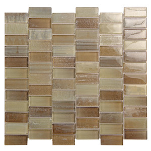 Extant Beige 1x2 inch Pool Mosaic Glass Tile Extant Beige 1x2 inch Pool Mosaic Glass Tile