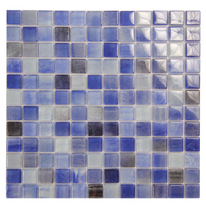 Extant Blue 1x1 inch Pool Mosaic Glass Tile Extant Blue 1x1 inch Pool Mosaic Glass Tile