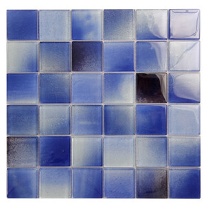 Extant Blue 2x2 inch Pool Mosaic Glass Tile Extant Blue 2x2 inch Pool Mosaic Glass Tile