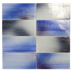Extant Blue MIx 3x6 Pool Mosaic Glass Tile Extant Blue MIx 3x6 Pool Mosaic Glass Tile