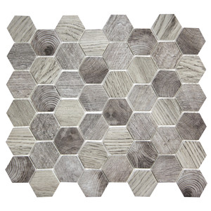 Hexacycle Charcoal Grey Hexagon Recycled Glass Tile Hexacycle Charcoal Grey Hexagon Recycled Glass Tile