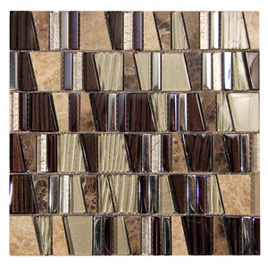 Kappa Emperador Mosaic Glass Tile Kappa Emperador Mosaic Glass Tile