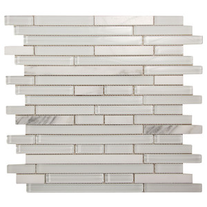 Leto White Mosaic Glass Tile Leto White Mosaic Glass Tile