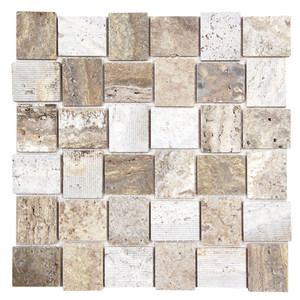 Linker Travertine Taupe Mosaic Stone Tile Linker Travertine Taupe Mosaic Stone Tile