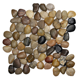 Pebble Stone Round Mixed Tile Pebble Stone Round Mixed Tile