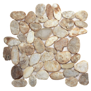Pebble Stone Sliced Yellow Tile Pebble Stone Sliced Yellow Tile