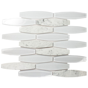 Radiant Blanco Mosaic Glass Tile Radiant Blanco Mosaic Glass Tile