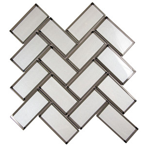 Mirror White Herringbone Mosaic Glass Tile Mirror White Herringbone Mosaic Glass Tile