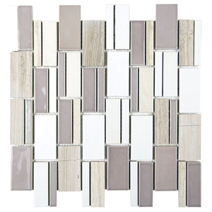 Mirada 73 Grey and Beige Ceramic and Marble Tile