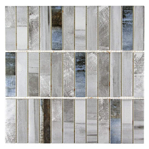 Ninecycle Ash Linear Recycled Glass Tile Ninecycle Ash Linear Recycled Glass Tile