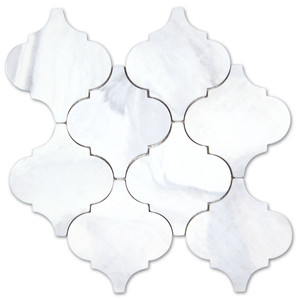 Calacatta Grey Arabesque Recycled Glass Tile Calacatta Grey Arabesque Recycled Glass Tile