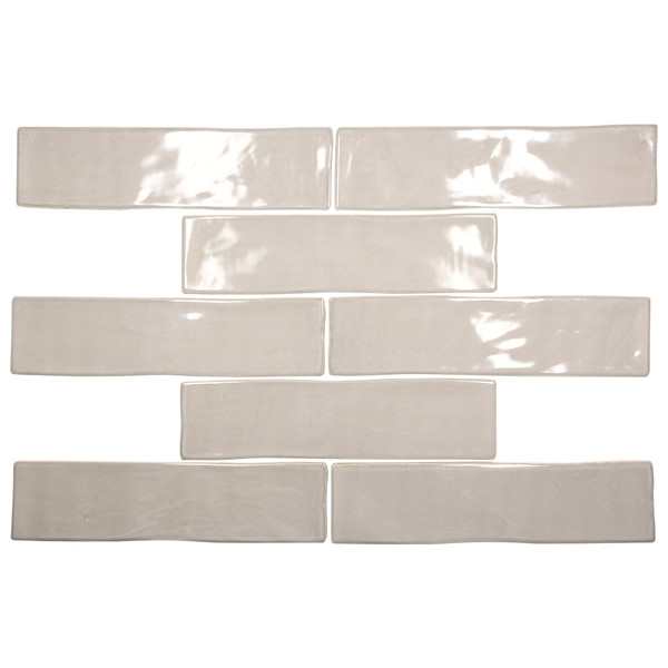 Cape Cod Taupe Shiny 3x12 Ceramic Subway Tile - Box of 6.15 Sq. Ft.