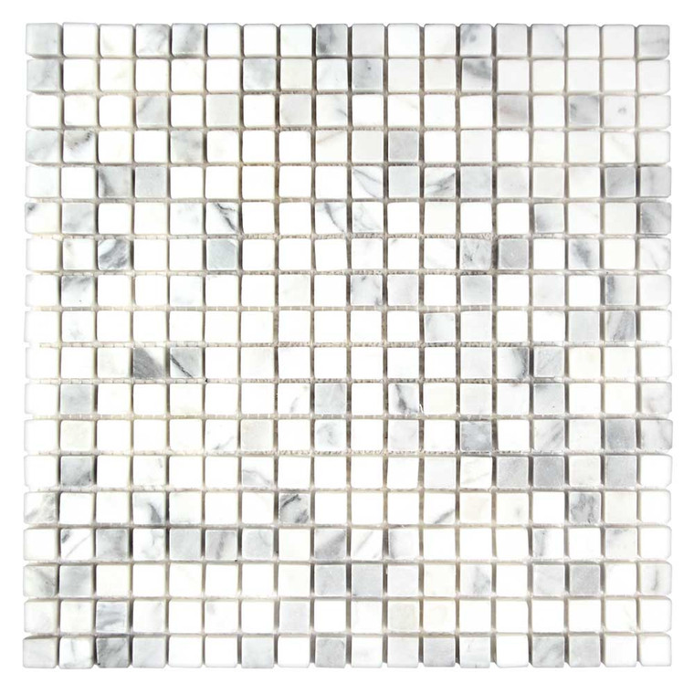 Bondi Carrara Marble Grid Mosaic Tile