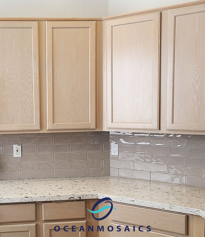 Cape Cod Taupe Shiny 3x12 Porcelain Subway Tile Box of 6.15 Sq. Ft.