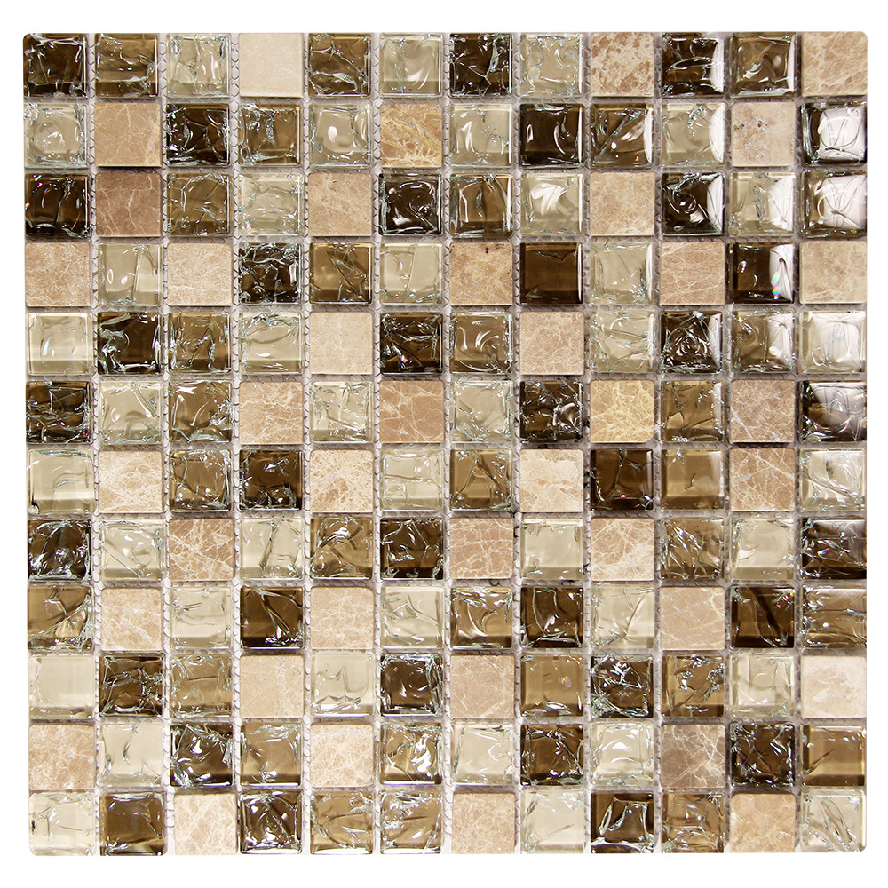 Electra GMC 2 Brown Mosaic Glass Tile, image size:1000x1000