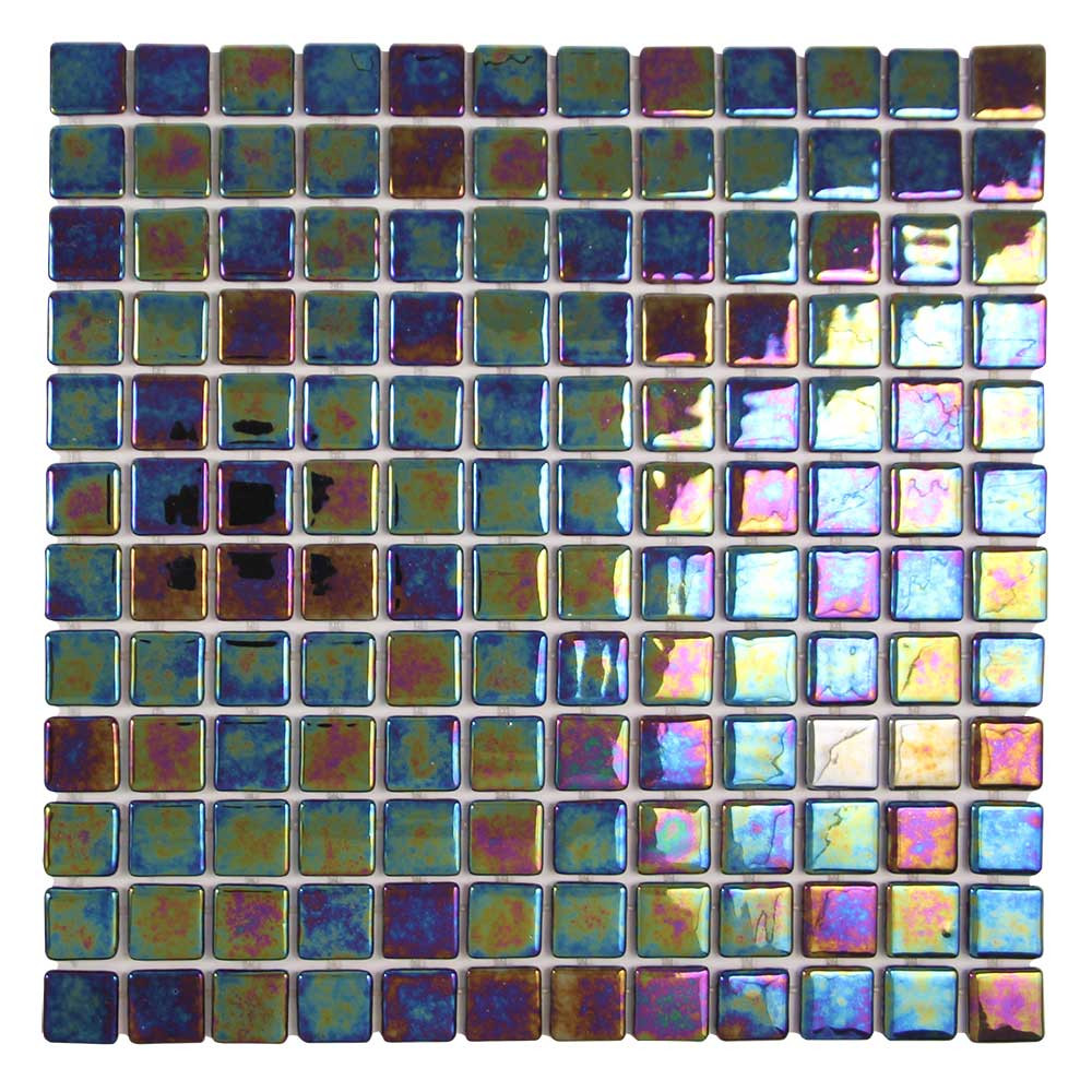 Sea Pearl Midnight Multi Iridescent 1x1 Pool Tile