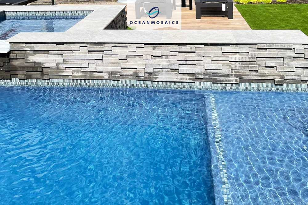 Extant Sky 1x2 Pool Mosaic Glass Tile