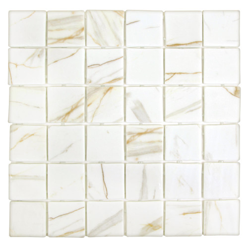 Sandbar Square Gold Recycled Glass Tile