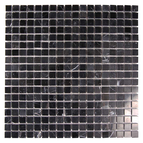 Mont Blanc Marquina Mosaic Glass Tile