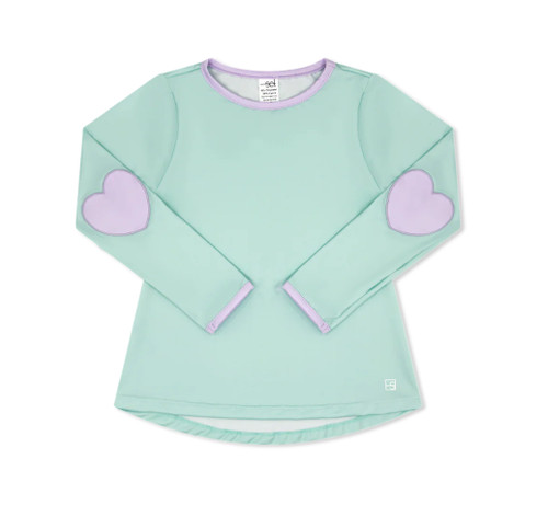 Kylie Tee in Cool Mint and Petal Purple