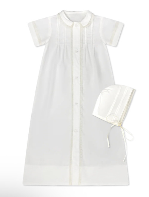 Blessings Graham Daygown in Blessings White and Ecru